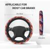 America Flag and Venezuela Flag Car Steering Wheel Covers,Soft Steering Wheel Protector for Women & Men,Universal 15 Inch Auto Car view 4