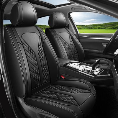 Seat Covers for Nissan Leaf 2011-2026 2027 Leather Full Set (Black)