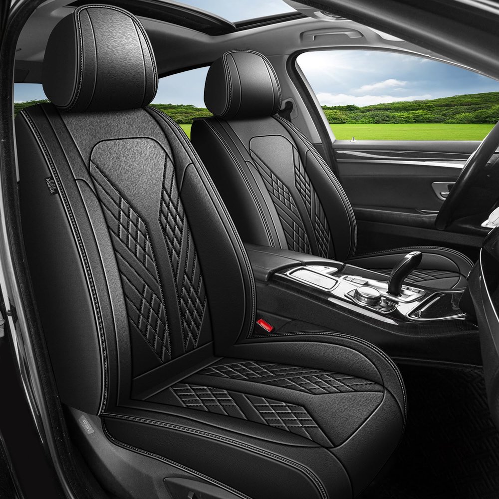 Seat Covers for Nissan Leaf 2011-2026 2027 Leather Full Set (Black)