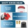 TUCKBOLD Car Shift Knob 10cm | Front Shift Lever Knob Universal for Automatic and Manual Vehicle Acrylic Red with 2 Adapter 1 Set view 4