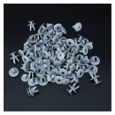 AANAN 50Pcs Auto Fasteners Trim Panel Lining Clips Grey Plastic Retainer Rievts Compatible with T4 T5 Transporter Eurovan