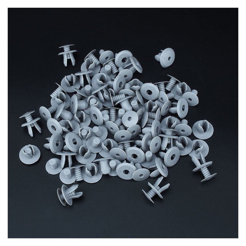 AANAN 50Pcs Auto Fasteners Trim Panel Lining Clips Grey Plastic Retainer Rievts Compatible with T4 T5 Transporter Eurovan