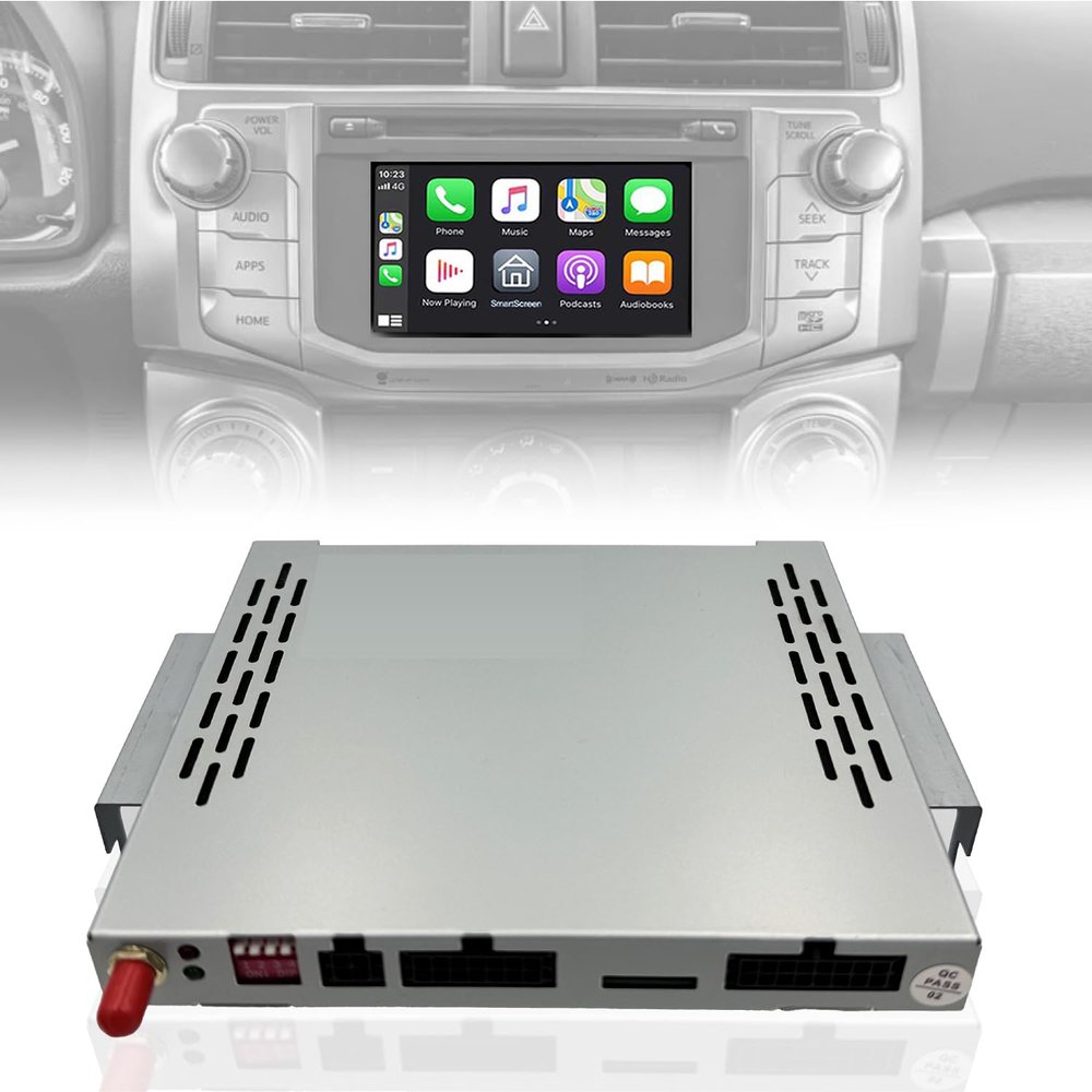 Wireless/Wired Adapter for CarPlay Android Auto Compatible with Toyota 4Runner 2015-2019 Entune 2.0 High Definition Audio High Screen Resolution.