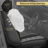 IKABEVEM Car Seat Covers Fit for Honda HRV 2016-2026 2027: Luxury Leather Automotive Front Seat Covers, HR-V Car Seat Protector(2PCS Front, Black&Grey) view 3