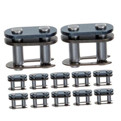 SOLUSTRE 12pcs Quick Release Chain Link Connector for Atv Motorcycle and Dirt Bikes Heavy Duty Roller Chain Links for Easy Installation and Maintenance