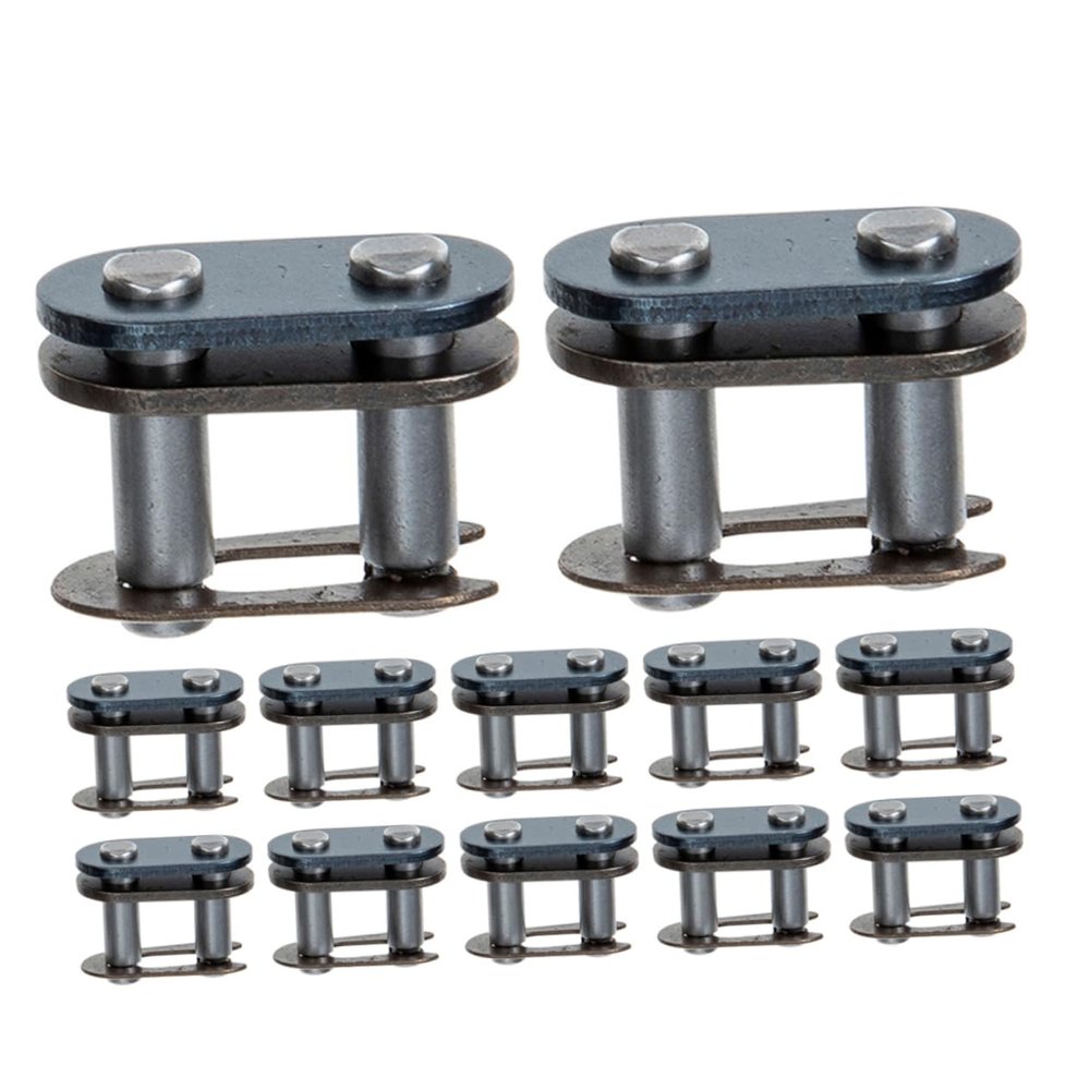 SOLUSTRE 12pcs Quick Release Chain Link Connector for Atv Motorcycle and Dirt Bikes Heavy Duty Roller Chain Links for Easy Installation and Maintenance