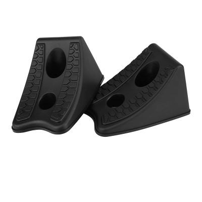 2pcs AntI Slip Tire Blocks - Plastic Car Tyre Slip Stopper Wheel Alignment Block