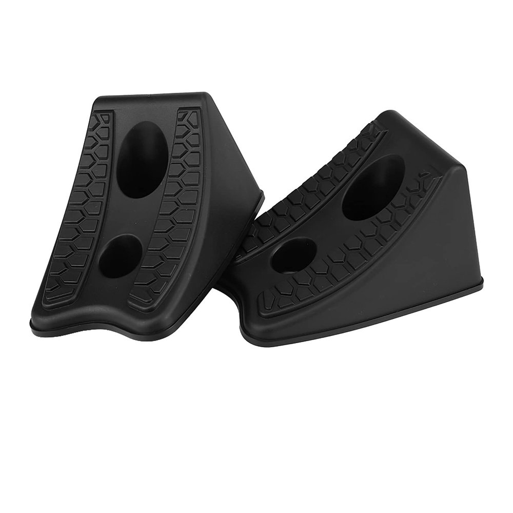 2pcs AntI Slip Tire Blocks - Plastic Car Tyre Slip Stopper Wheel Alignment Block