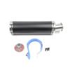 Motorcycle Black modification muffler exhaust pipe 150CC racing universal round mouth view 1