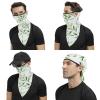 VFKLT Ear Loop Mask Neck Gaiter Face Mask, Green Leaves Printed Multifunctional Reusable Face Cover Windproof Face Mask for Women Men Hiking Running view 4