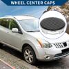 Hihaha Wheel Center Caps Hub Caps Rim Center Caps Plastic OD: 65mm/2.56" 4 Pc Gloss Silver Tone for Ford for Chevy with Black Carbon Fiber Pattern Sticker view 2