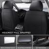 KSJH Car Seat Cover Fit 98% of BMW 2000-2025,Premium Nappa Leather Breathable Waterproof Sports Seat Cover,Easy to Install Automotive Seat Covers Front PairBlack & Gray view 2