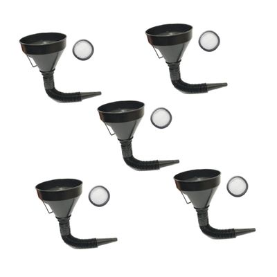 HOLIDYOYO 5pcs Plastic Funnel with Mesh Screen Filter Wide and Fuel Funnel for Cars and Motorcycles Gasoline Kerosene and Engine Fluids
