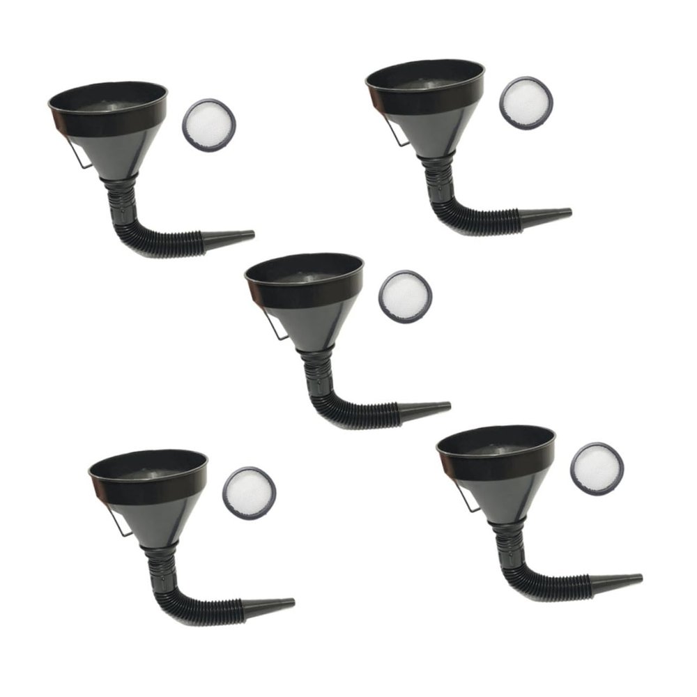 HOLIDYOYO 5pcs Plastic Funnel with Mesh Screen Filter Wide and Fuel Funnel for Cars and Motorcycles Gasoline Kerosene and Engine Fluids