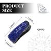 Wevdn 2 PCS Car Sun Visor Glasses Holder, Fashion Bling Car Eyeglasses Sunglasses Hanger for Women Girls, Glasses Holder Clip Hanger Mount with Ticket Card Clip, Car Accessories (Dark Blue) view 2