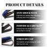 Wevdn 2 PCS Car Sun Visor Glasses Holder, Fashion Bling Car Eyeglasses Sunglasses Hanger for Women Girls, Glasses Holder Clip Hanger Mount with Ticket Card Clip, Car Accessories (Dark Blue) view 3