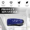 Wevdn 2 PCS Car Sun Visor Glasses Holder, Fashion Bling Car Eyeglasses Sunglasses Hanger for Women Girls, Glasses Holder Clip Hanger Mount with Ticket Card Clip, Car Accessories (Dark Blue) view 4