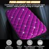 Mandark Bling Car Center Console Cover, Crystal Rhinestone Fluffy Automotive Armrest Seat Box Cushion Pad, Soft Comfortable Diamond Arm Rest Protection Mat, Universal Vehicle Accessories (Purple) view 3