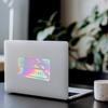 (2 Pcs, 6.8'' x 4'', Hologram) No Background Durable and Waterproof of Be Safe Keep Distance Sticker Decal for Laptops, Water Bottles, Cars, Trucks, Wall Ideal Gift view 3