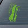 Dark Spark Decals Angel Messanger, Angelic Messanger with Scroll 4 inch Lime Indoor Outdoor Vinyl Decal view 2