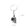 COSMEVIVI 2pcs Turbocharger Keychain Durable Silver Key Rings for Car Keys Bag Ornaments Unique Boyfriends and Graduates view 2