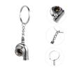 COSMEVIVI 2pcs Turbocharger Keychain Durable Silver Key Rings for Car Keys Bag Ornaments Unique Boyfriends and Graduates view 3