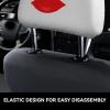 SEOCKA Black Eyelashes Lashes Red Nice Lips 2 Pack Car Headrest Covers Car Seat Head Rest Protector Auto Seat Cover Interior Accessories Universal Fit for Cars Vans Trucks view 3