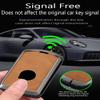 SANRILY Metal Leather Key Fob Cover Compatible with Volv S60 S90 V60 V90 XC90 XC60 XC40 Polestar 1 Polestar 2 Accessories Keyless Key Fob Case with Keychain Brown -B view 4