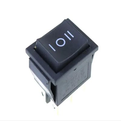 WLBQZESEG KCD4 Black Rocker Switch Power Switch ON-Off-ON 3 Position 3/6 Pins with Light 16A 250VAC/ 20A 125VAC KCD1 10A 125VA/ 6A 250V (KCD4 6-Pin On-Off-On)
