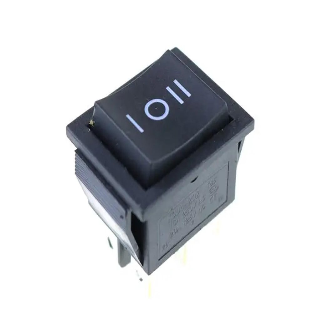 WLBQZESEG KCD4 Black Rocker Switch Power Switch ON-Off-ON 3 Position 3/6 Pins with Light 16A 250VAC/ 20A 125VAC KCD1 10A 125VA/ 6A 250V (KCD4 6-Pin On-Off-On)