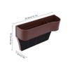 TINEASUR 2pcs Car Seat Crack Organizer Plastic Storage Box for Main Driving Front Passenger Seats for Phones Wallets Keys More Brown view 2