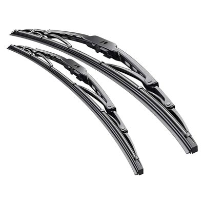 TINEASUR 2pcs u Shape Hook Windshield Wiper Blades for Cars Fit Detachable Strip for Easy Replacement Black