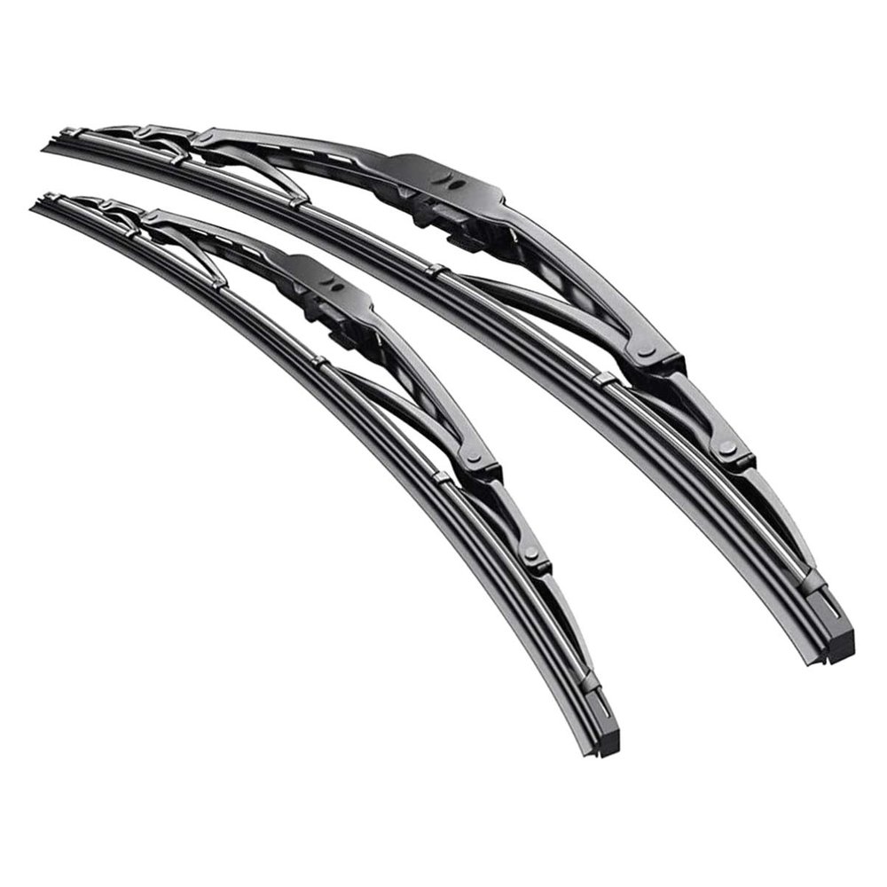 TINEASUR 2pcs u Shape Hook Windshield Wiper Blades for Cars Fit Detachable Strip for Easy Replacement Black