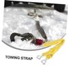 TINEASUR High Strength Nylon Tow Strap with Reflective Design Emergency Towing Rope for Cars and Trucks Heavy-Duty Shackle Hook for Night Use and Cargo Securing view 2