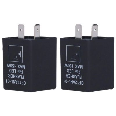 2Pcs DC12V LED Flasher, 2Pin LED Flasher, 2Pin Relay Electronic Relay Car Turn Light
