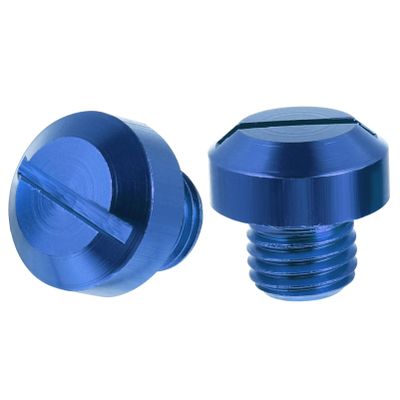 GARVALON 2pcs Motorcycle Mirror Hole Plugs Blue Blanking Screws for Rear View Mirror Easy to Install Protects from Water and Dust for Motorcycle Enthusiasts