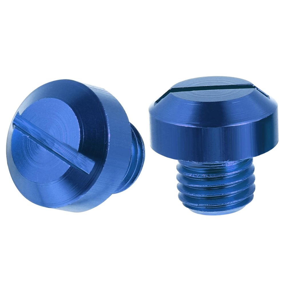 GARVALON 2pcs Motorcycle Mirror Hole Plugs Blue Blanking Screws for Rear View Mirror Easy to Install Protects from Water and Dust for Motorcycle Enthusiasts