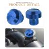 GARVALON 2pcs Motorcycle Mirror Hole Plugs Blue Blanking Screws for Rear View Mirror Easy to Install Protects from Water and Dust for Motorcycle Enthusiasts view 2