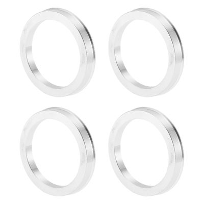 INFINAUTO Car Wheel Hub Centric Rings OD 71.1mm to ID 56.6mm Wheels Center Shaft Shock Absorbing Hubrings Aluminium Alloy Silver Tone Durable