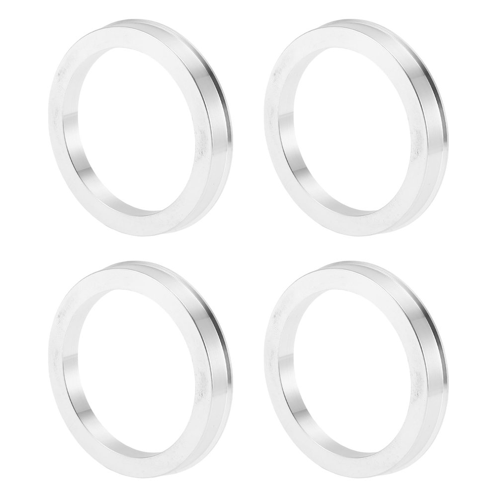 INFINAUTO Car Wheel Hub Centric Rings OD 71.1mm to ID 56.6mm Wheels Center Shaft Shock Absorbing Hubrings Aluminium Alloy Silver Tone Durable