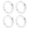 INFINAUTO Car Wheel Hub Centric Rings OD 71.1mm to ID 56.6mm Wheels Center Shaft Shock Absorbing Hubrings Aluminium Alloy Silver Tone Durable view 1