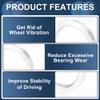INFINAUTO Car Wheel Hub Centric Rings OD 71.1mm to ID 56.6mm Wheels Center Shaft Shock Absorbing Hubrings Aluminium Alloy Silver Tone Durable view 4