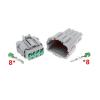 ROBAUN 1 Set 8 Pin 6185-1179 6188-5544 Car Wire Cable Socket Waterproof Auto Accessories PB291-08127 PB295-08120(1 Set Male) view 3