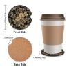 Car Coasters for Cup Holders,Gold Frame Elements Printed Car Cup Holder Coasters,2 Pack Universal Wood Cute Cup Holder Insert with Finger Slot,2.6" Cute Car Accessories Interior for Women Men view 2