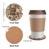 Car Coasters for Cup Holders,Coffee Nostalgia Printed Car Cup Holder Coasters,2 Pack Universal Wood Cute Cup Holder Insert with Finger Slot,2.6" Cute Car Accessories Interior for Women Men view 2