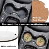 Car Coasters for Cup Holders,Green Line Art Printed Car Cup Holder Coasters,2 Pack Universal Wood Cute Cup Holder Insert with Finger Slot,2.6" Cute Car Accessories Interior for Women Men view 3