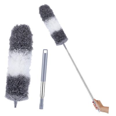 Flexible Duster Extension Pole Microfiber Ceiling Fan Cleaner Efficient Dust Removal for Home Style