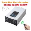 FORYON Pure Sine Wave Inverter 5000W 6000W 8000W Power Converter L+C+D Display DC12V 24V to AC 220V 110V Voltage Solar Power Car Inverter Universal(6000W,72V_110V(60HZ)) view 3