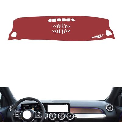 Leather Dash Board Cover mat Compatible with Mercedes GLB X247 (NO HUD) 2020-2026Sun Protection Dashboard CoverCar Interior red