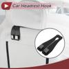 HEROFFIX 1 Pc for Purses and Bags, Umbrella Etc Car Seat Headrest Hook Sturdy Car Seat Back Organizer Hooks Black Red Faux Leather Metal 6.50"x3.15" view 2